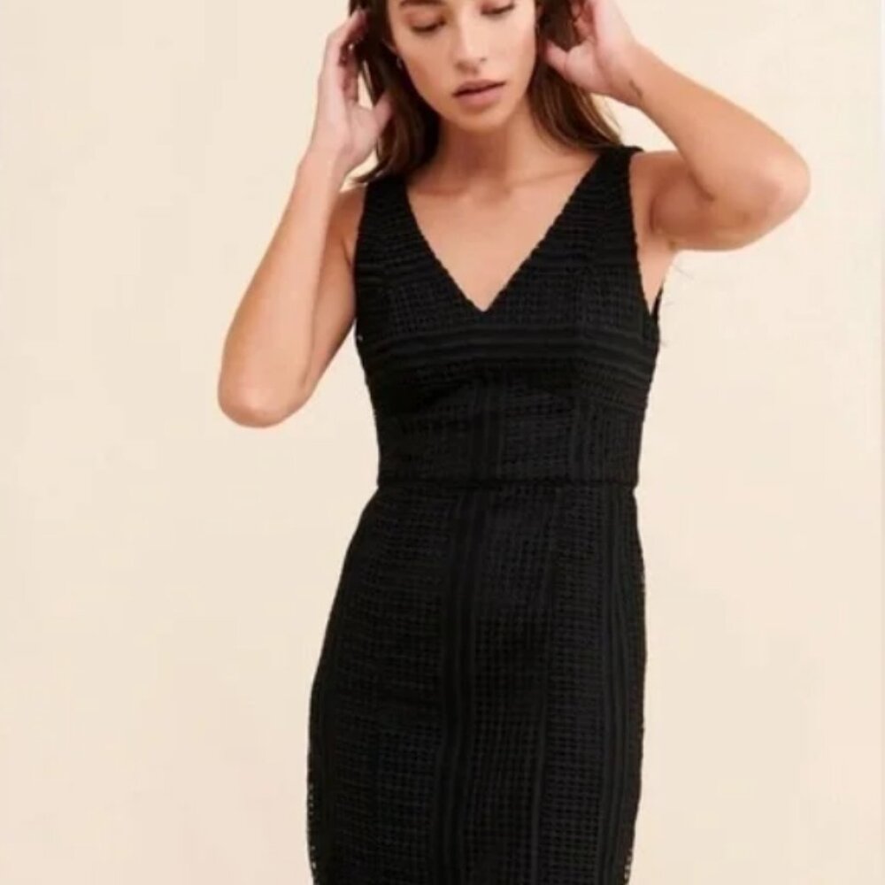 NWT Anthropologie Taleen Lace Mini Dress - Black - Size 10